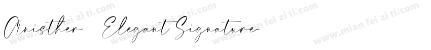 Anisther   Elegant Signature字体转换